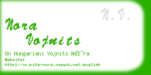 nora vojnits business card